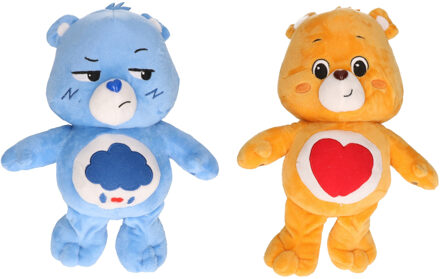 Troetelbeertjes Set van 2 Troetelbeertjes blauw en oranje 28 cm