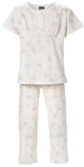 Trofe Romantic Floral Pyjama * Actie * Wit - Small