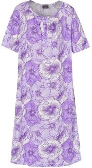 Trofe Soft Rose Short Sleeve Nightdress * Actie * Lila,Groen - Small