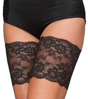 Trofe Thigh Lace Beige,Zwart - Small,Medium,Large,X-Large