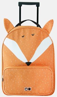 trolley koffer Mr. Fox 45 x 34 cm oranje