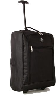 Trolley Wielen Draagtas Rollende Koffer Bag Travel Duffle Bag Met Wielen Handbagage Koffer zwart