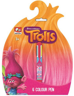 Trolls 6-kleuren pen