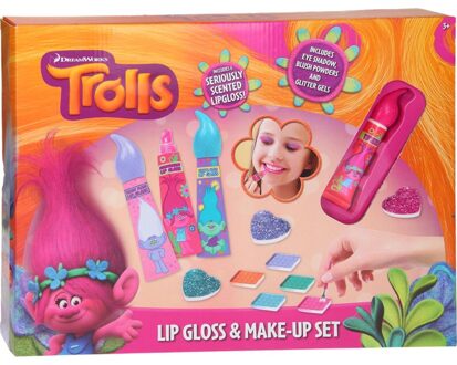 Trolls lip gloss & make-up set
