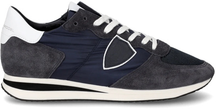 Tropez X sneakers met suède details Donkerblauw - 44