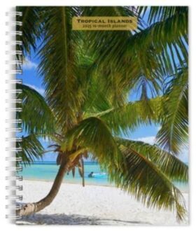 Tropical Islands 2025 6 X 7.75 Inch Spiral-Bound Wire-O Weekly Engagement Planner Calendar New - Browntrout