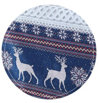 Trots Rose Kerst Decoratie Kant Piano Handdoek Cover Chidren Cartoon Piano Half Cover Leuke Herten Piano Cover Blauw