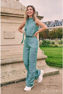 Trouser june dessin Groen - 38