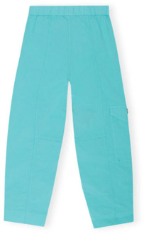Trousers Ganni , Blue , Dames - M,S
