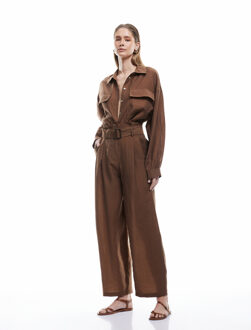 TROUSERS Koton Modal Wide Leg Pants Bruin