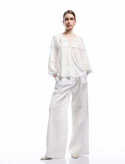 TROUSERS Koton Palazzo Pants Wit