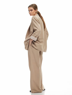 TROUSERS Koton Wide-Leg Fabric Trousers Camel