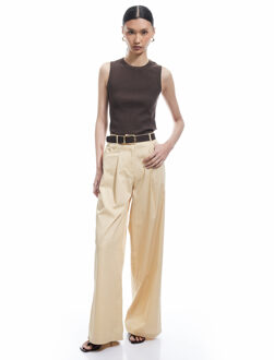 TROUSERS Koton Wide Leg Pants Beige