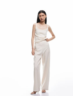 TROUSERS Koton Wide Leg Pants Beige