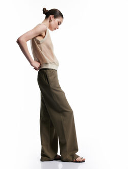 TROUSERS Koton Wide Leg Pants Kaki