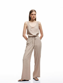 TROUSERS Koton Wide Leg Trousers Beige