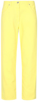 Trousers Yellow Msgm , Yellow , Dames - S,Xs