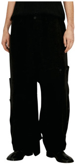 Trousers Yohji Yamamoto , Black , Heren - L