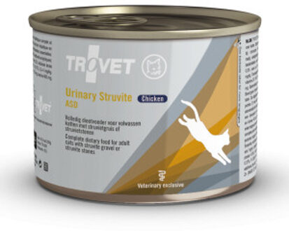 Trovet Urinary Struvite ASD met kip natvoer kat blikjes 6 x 200 g