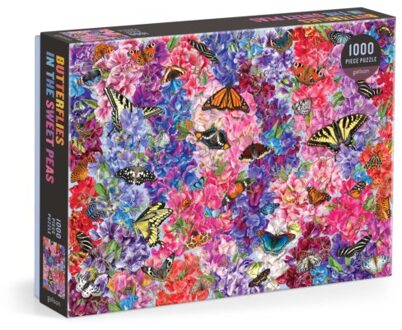 Troy Litten Butterflies In The Sweet Peas 1000 Piece Puzzle - Galison