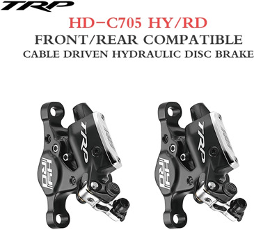 TRP Bicycle Hydraulic Disc Brakes for CX Road Bike HY/RD Cable Actuated Brakes with Bilateral Brake Pads