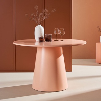 Trude houten eettafel zacht roze - Ø 120 cm