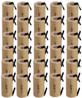 True Capaciteit! 30 Pcs Sc Batterij Sub C Batterij Oplaadbare Batterij Vervanging 1.2 V 1300 Mah Met Tab