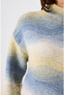 Trui aop dessin - maat L Geel