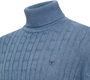 Trui Aosta Cable Pullover Blauw - maat XL