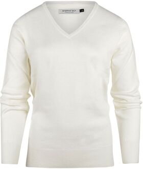 Trui Cashmere Dames V-hals Off White Off-White