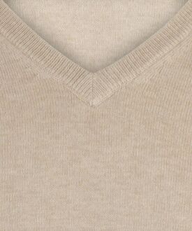 Trui Cashmere V-hals Ecru Beige - M,L,XL,XXL,3XL