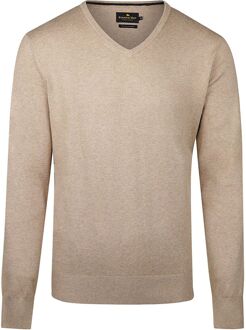 Trui Cashmere V-Hals Khaki Beige - XL,XXL,3XL,S,M,L