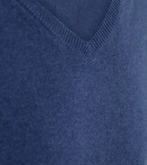 Trui Cashmere V-hals Kobaltblauw - 3XL,XXL,XL,L,M,S