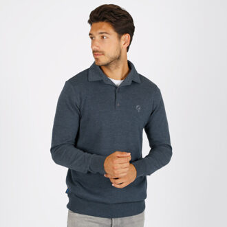 Trui casteren jeans melange Blauw