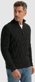 Trui Half Zip Heavy Knit Zwart - 3XL,L,XL,XXL