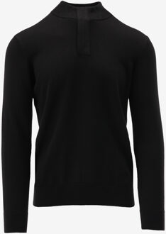 Trui HIDDEN HALFZIP KNITW zwart - S;M;L