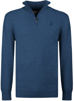 Trui kralingen denim melange Blauw - XL