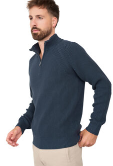 Trui Menthon Zip Pullover Blauw