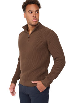 Trui Menthon Zip Pullover  Bruin