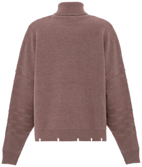 Trui met coltrui Dames beige