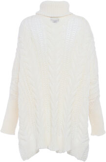 Trui met coltrui Dames wolwit Gebroken wit - XL/2XL