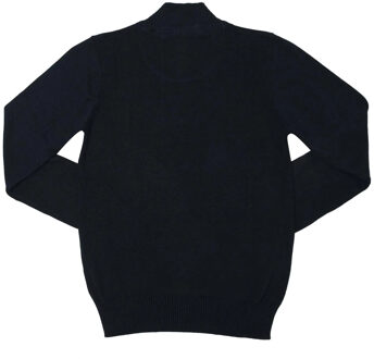 Trui met gebreide platte ritssluiting voor kinderen/Kinderen (Marine) - maat Navy