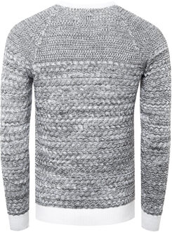 Trui met knoopsluiting aan de zijkant Grijs - 2XL