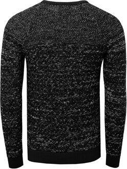 Trui met knoopsluiting aan de zijkant Zwart - 3XL