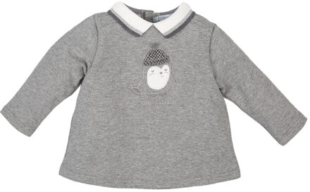 Trui met lange mouwen en reverskraag 3810W17 baby Grijs - 9M / 74cm