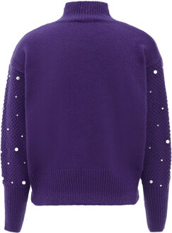 trui met parels Dames paars Lila - XL/2XL