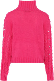trui met parels Dames roze