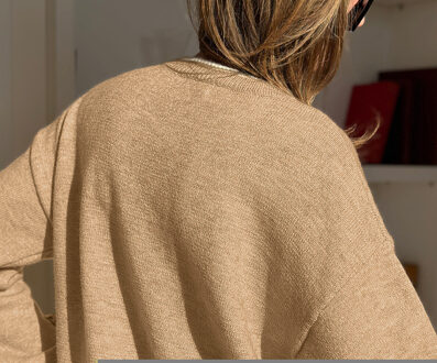 Trui met Strik - maat XL Bruin