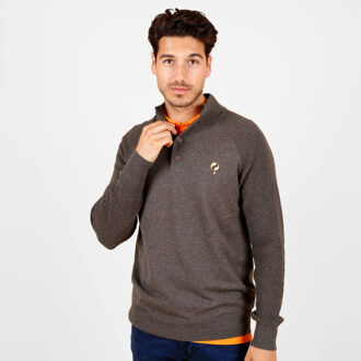 Trui oldehove dark melange Taupe - XL