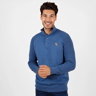 Trui oldehove denim melange - maat XXXL Blauw